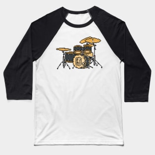 Pixel Black MC Drums Baseball T-Shirt